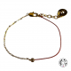 Bracelet petit zircon sur chaîne et cordon