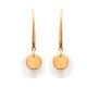 Boucles d'oreilles nacre et médaille gravable plaque or