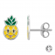 Boucles d'oreilles ananas en argent