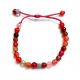 bracelet perles agates multicolores et 1 cube