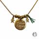 Collier femme médaille ronde épaisse