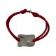 Bracelet pattes de chien ajourées galet rectangle