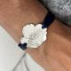 Bracelet fleur de naissance coquelicot  20mm