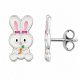 Boucles d'oreilles lapins en argent