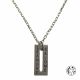 Collier homme plaque rectangle ajouré sur chaîne