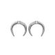 Boucles d'oreilles lune zirconium