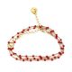 Collier / Bracelet plaqué or perles rouges