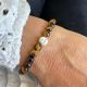 Bracelet perles 6 mm pépite PAPA offerte