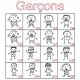 Bracelet rectangle 19x30 mm dessin famille