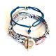 Duo bracelet  fermoir liberty bracelet pompon