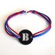 Bracelet  jeton 24 mm lettre au choix