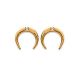 Boucles d'oreilles lune zirconium