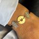 Bracelet  2 personnages et 1 coeur 15 mm